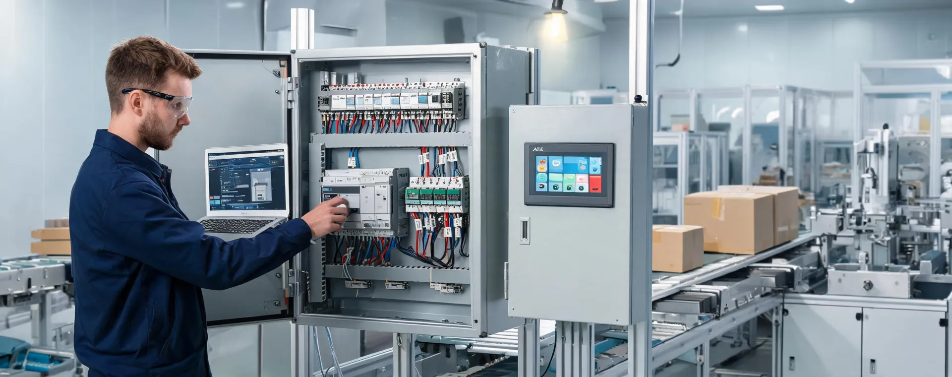Delta PLC control cabinet commissioning
